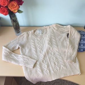Forever 21 Cream Knit Sweater